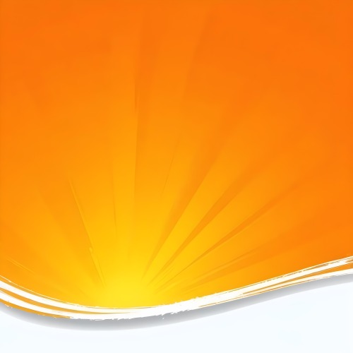 An Orange Background With White Rays Emanating From The Bottom Left Corner A Yellow Curved Line At The Bottom 4 6dd6