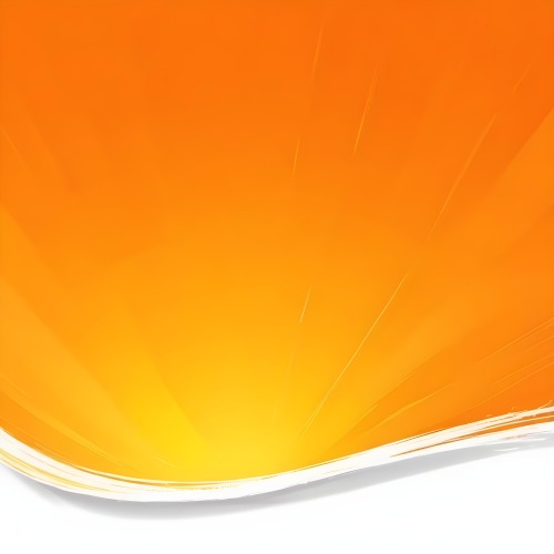 An Orange Background With White Rays Emanating From The Bottom Left Corner A Yellow Curved Line At The Bottom 6 5fce