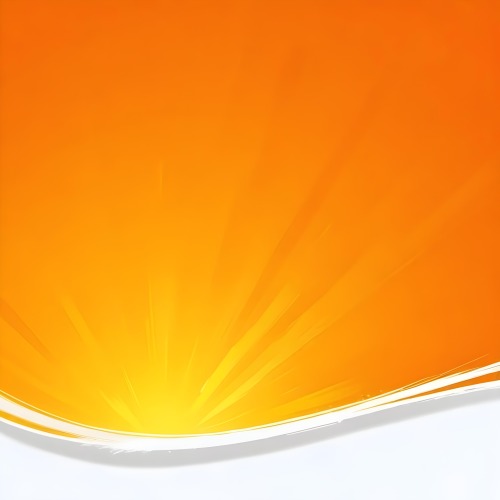 An Orange Background With White Rays Emanating From The Bottom Left Corner A Yellow Curved Line At The Bottom 8 738b