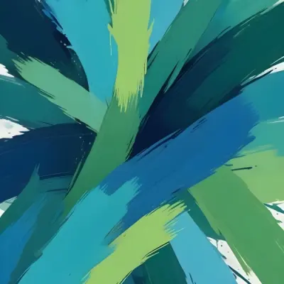Background With Green And Blue Brush Strokes 18 5b33