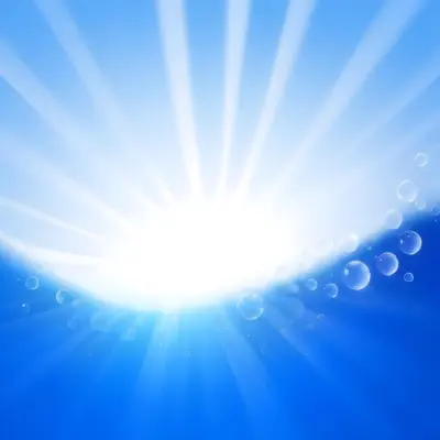 Blue Abstract Background With Light Rays And Bubbles 12 A3d9