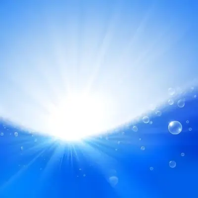 Blue Abstract Background With Light Rays And Bubbles 15 12d6