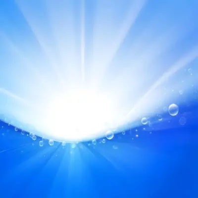 Blue Abstract Background With Light Rays And Bubbles 2 F159