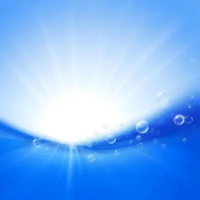 Blue Abstract Background With Light Rays And Bubbles 4 09c0