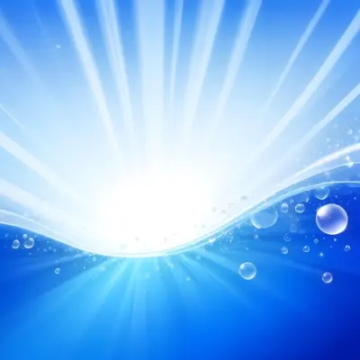 Blue Abstract Background With Light Rays And Bubbles 8 E90d