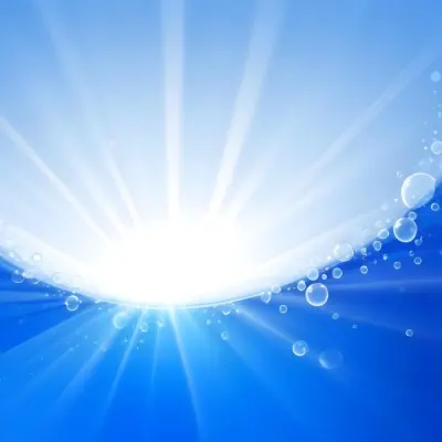Blue Abstract Background With Light Rays And Bubbles 9 Bc5b