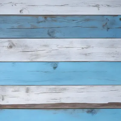Blue And White Painted Wooden Planks Arranged Horizontally Creating A Rustic And Textured Background With Visible Wood Grain And Weathered Appearance 15 3785