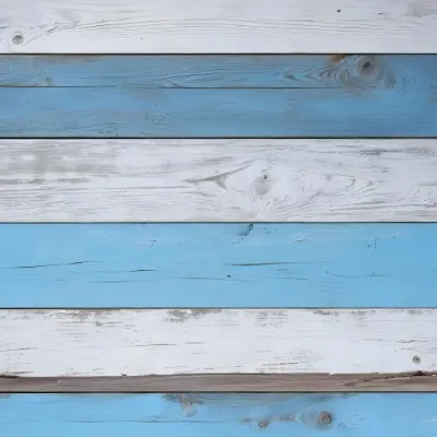 Blue And White Painted Wooden Planks Arranged Horizontally Creating A Rustic And Textured Background With Visible Wood Grain And Weathered Appearance 9 19a8