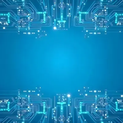 Blue Background With A Circuit Board Pattern The Lines Are White And There Are Small Dots Of Light At The Intersections 18 Ed6e