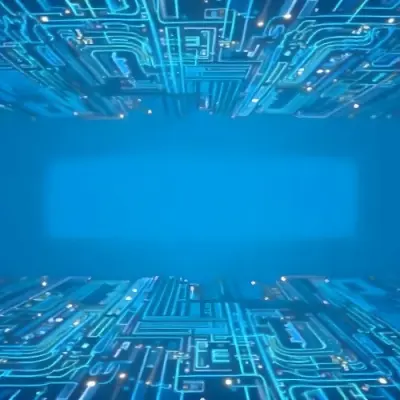 Blue Background With A Circuit Board Pattern The Lines Are White And There Are Small Dots Of Light At The Intersections 24 B554