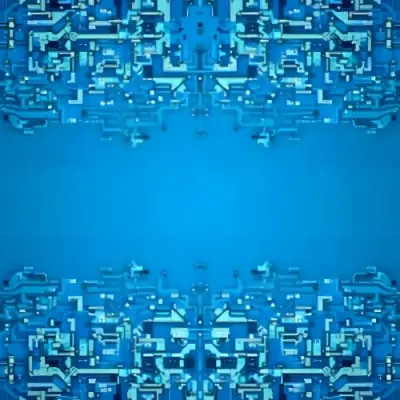 Blue Background With A Circuit Board Pattern The Lines Are White And There Are Small Dots Of Light At The Intersections 25 477b