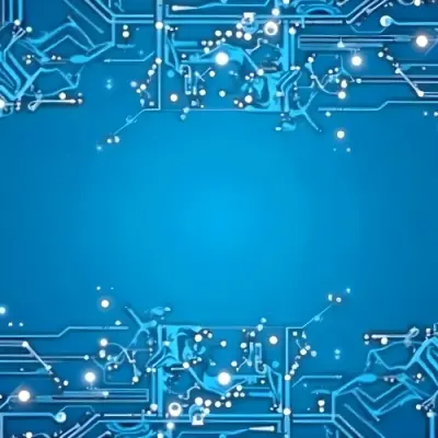 Blue Background With A Circuit Board Pattern The Lines Are White And There Are Small Dots Of Light At The Intersections 36 Eda9