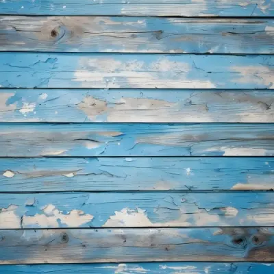 Blue Painted Wooden Planks