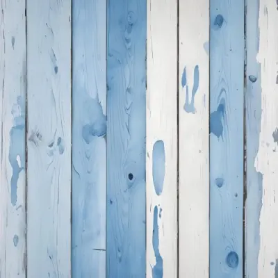 Blue Painted Wooden Planks With Peeling Paint Horizontal Arrangement Weathered Texture Rustic Charm Vintage Aesthetic Close Up Shot Natural Light Aged Appearance 48 2296