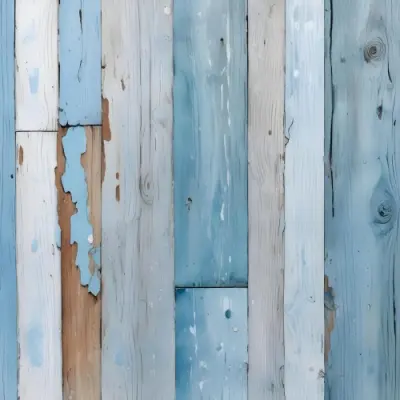 Blue Painted Wooden Planks With Peeling Paint Horizontal Arrangement Weathered Texture Rustic Charm Vintage Aesthetic Close Up Shot Natural Light Aged Appearance 52 C3ce