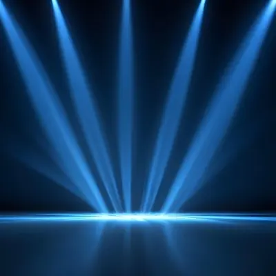 Blue Rays Of Light Emanating From The Ground The Light Is Bright And Intense The Background Is Dark And Blurry Creating A Sense Of Depth 15 05e5