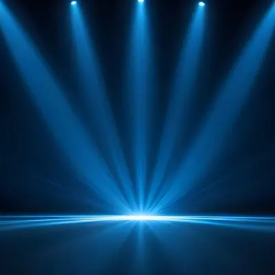 Blue Rays Of Light Emanating From The Ground The Light Is Bright And Intense The Background Is Dark And Blurry Creating A Sense Of Depth 18 151d