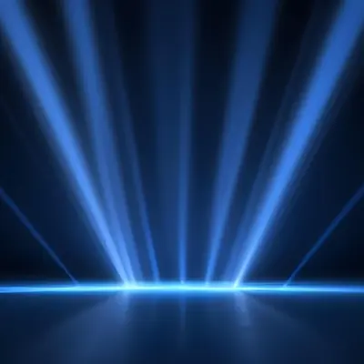 Blue Rays Of Light Emanating From The Ground The Light Is Bright And Intense The Background Is Dark And Blurry Creating A Sense Of Depth 23 9487