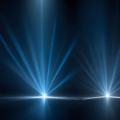 Blue Rays Of Light Emanating From The Ground The Light Is Bright And Intense The Background Is Dark And Blurry Creating A Sense Of Depth 4 6f3f