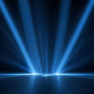 Blue Rays Of Light Emanating From The Ground The Light Is Bright And Intense The Background Is Dark And Blurry Creating A Sense Of Depth 8 75b6