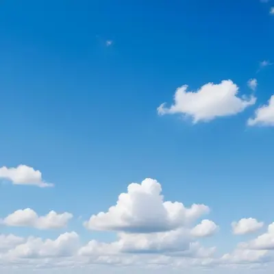 Blue Sky With Scattered White Clouds 19 Eb27