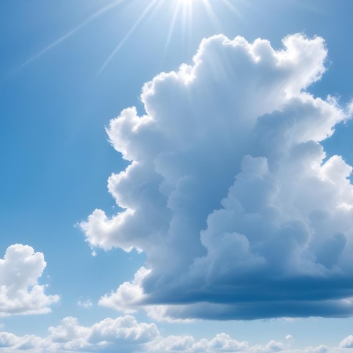 Bright Blue Sky With Fluffy White Clouds And Sunlight Beams Clear Night Sky With No Clouds And Harsh Sunlight 5 F6a8