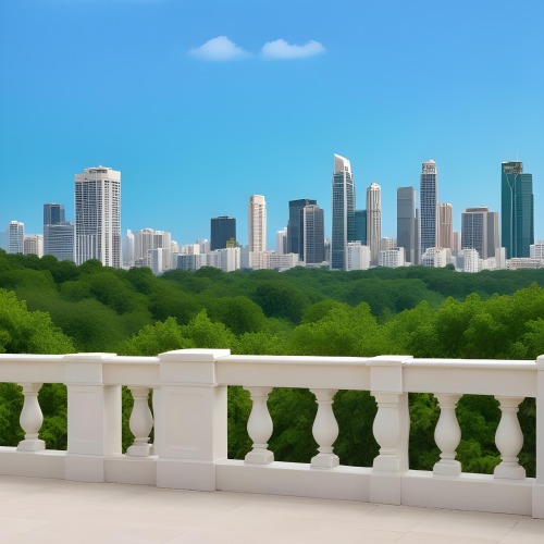 Digital Painting A Modern City Skyline