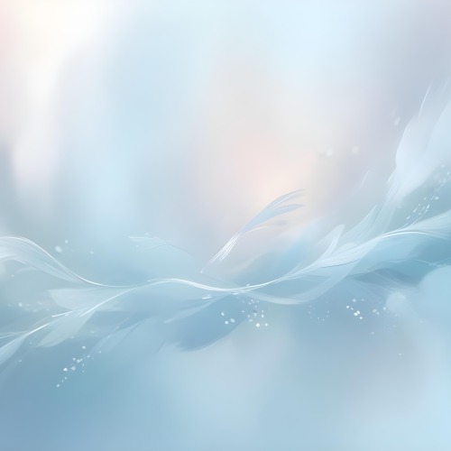 Digital Painting Abstract Background With Pastel Colors Bokeh Effect And A Soft Dreamy Atmosphere Light Blue And White Tones Creating A Serene And Ethereal Feel Bold And Slim Lines Brush Strokes 34 17f4