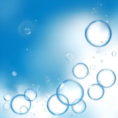 Digital Painting Bubbles Of Different Sizes Floating In The Air Some Of Them Are Grouped Together Light Blue Background With Some Blue Spots Bold And Slim Lines Brush Strokes 31 7ded