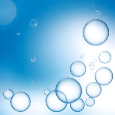 Digital Painting Bubbles Of Different Sizes Floating In The Air Some Of Them Are Grouped Together Light Blue Background With Some Blue Spots Bold And Slim Lines Brush Strokes 38 78f1