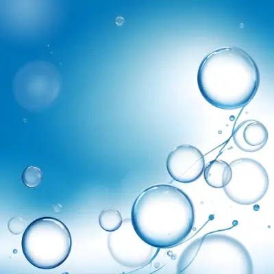 Digital Painting Bubbles Of Different Sizes Floating In The Air Some Of Them Are Grouped Together Light Blue Background With Some Blue Spots Bold And Slim Lines Brush Strokes 56 9208