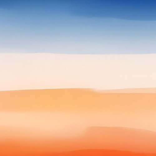 Digital Painting Gradient Of Blue White Orange And Orange Colors Soft Transition Smooth Texture Abstract Background Minimalist Design Vibrant Hues Modern Art Simple Composition Calming Effect Bold And Slim 10 486d