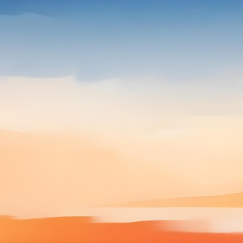 Digital Painting Gradient Of Blue White Orange And Orange Colors Soft Transition Smooth Texture Abstract Background Minimalist Design Vibrant Hues Modern Art Simple Composition Calming Effect Bold And Slim 13 F899