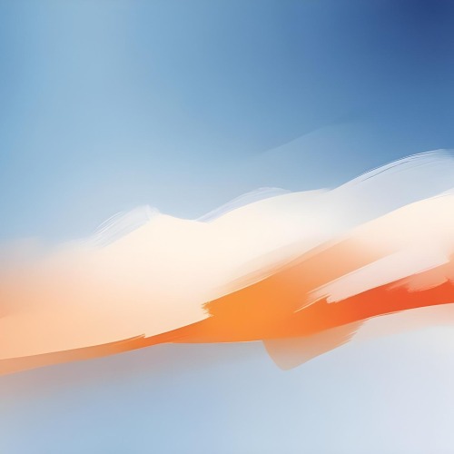 Digital Painting Gradient Of Blue White Orange And Orange Colors Soft Transition Smooth Texture Abstract Background Minimalist Design Vibrant Hues Modern Art Simple Composition Calming Effect Bold And Slim 14 A4f9
