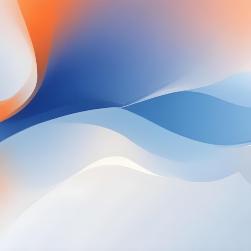 Digital Painting Gradient Of Blue White Orange And Orange Colors Soft Transition Smooth Texture Abstract Background Minimalist Design Vibrant Hues Modern Art Simple Composition Calming Effect Bold And Slim 18 4cdb