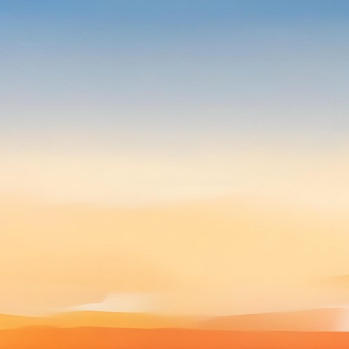 Digital Painting Gradient Of Blue White Orange And Orange