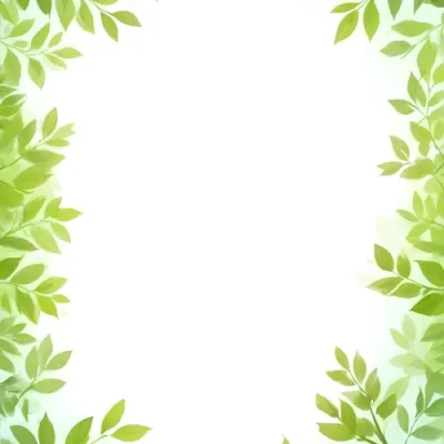 Digital Painting Green Leaves Frame With Green Background Light Green Color Nature Plant Leaf Branch Botanical Foliage Decoration Border Spring Summer Bold And Slim Lines Brush Strokes 31 43eb