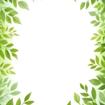 Digital Painting Green Leaves Frame With Green Background Light Green Color Nature Plant Leaf Branch Botanical Foliage Decoration Border Spring Summer Bold And Slim Lines Brush Strokes 54 C74e