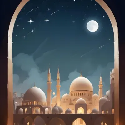 Digital Painting View Of A Middle Eastern City