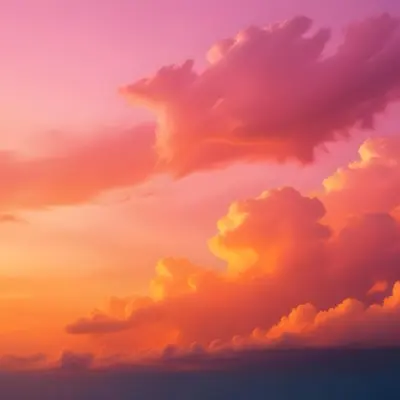 Dramatic Sunset Sky With Vibrant Orange Pink And Yellow Clouds 14 Cb73