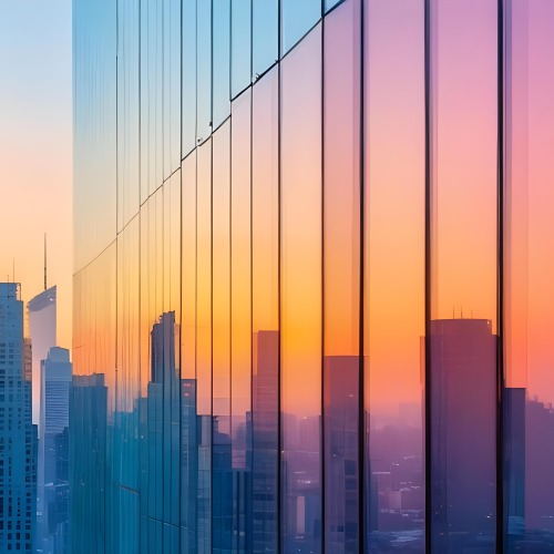 Glass Building Reflecting The City At Sunset 15 F3a2