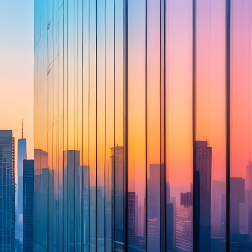 Glass Building Reflecting The City At Sunset 16 89bc
