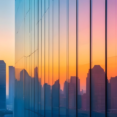 Glass Building Reflecting The City At Sunset 22 5e73