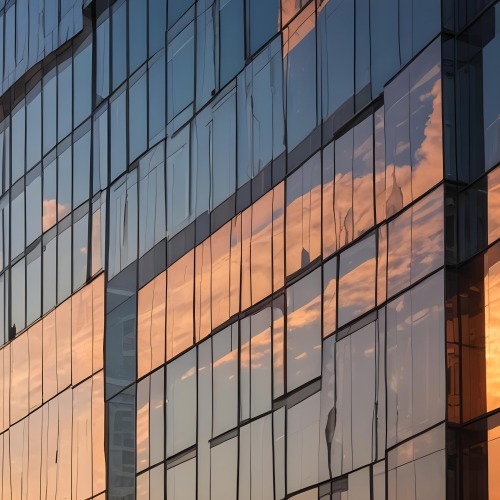 Glass Building Reflecting The City At Sunset 3 9caf