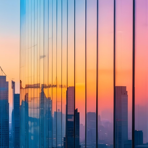Glass Building Reflecting The City At Sunset 4 4fef