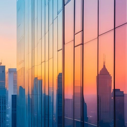 Glass Building Reflecting The City At Sunset 6 5c4c