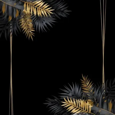 Golden And Black Palm Leaves