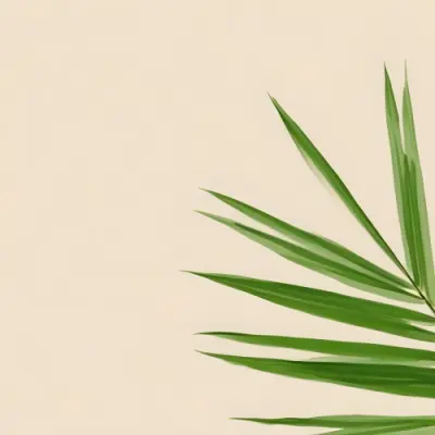 Green Palm Leaf On A Beige Background Minimalist Style Bright And Clean Simple Composition Natural Light Tropical Vibe Fresh And Vibrant Botanical Theme 26 2fd6