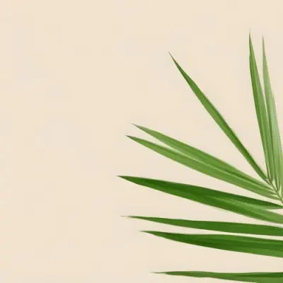 Green Palm Leaf On A Beige Background Minimalist Style Bright And Clean Simple Composition Natural Light Tropical Vibe Fresh And Vibrant Botanical Theme 5 B5d1