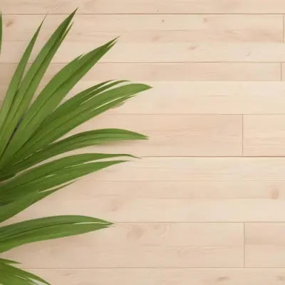 Green Palm Leaf On A Light Brown Wooden Background Tropical Vibrant Natural Fresh Minimalist Clean Bright Summer Botanical Organic Simple 36 C360